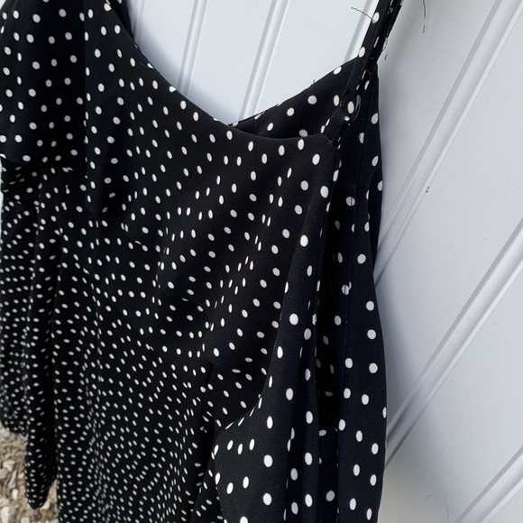 SANCTUARY Rafaella Womens Black and White Polka Dot button down dress Size Small - Picture 8 of 8